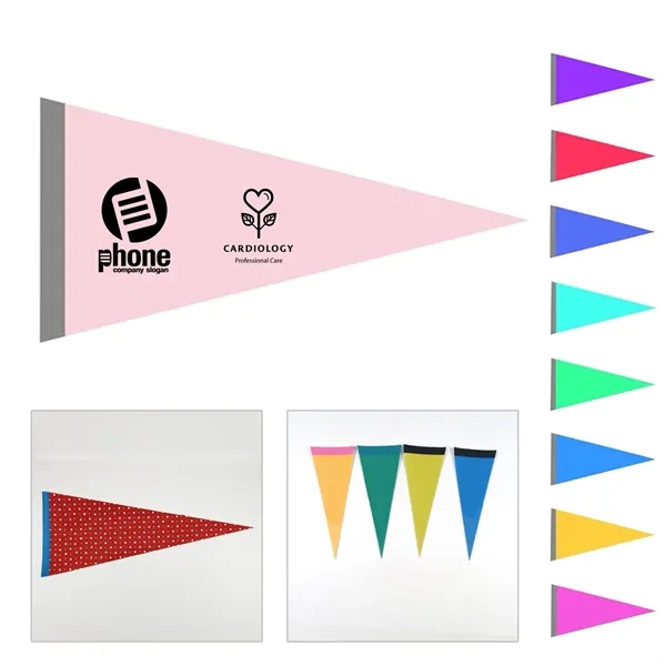 4" X 10" Mini Felt Pennant W/ Sewn Strip - 4" X 10" Mini Felt Pennant W/ Sewn Strip - Image 0 of 12