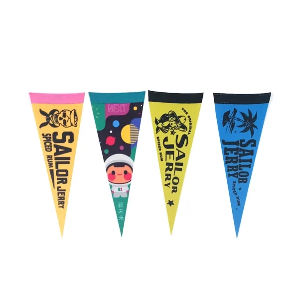 4" X 10" Mini Felt Pennant W/ Sewn Strip - 4" X 10" Mini Felt Pennant W/ Sewn Strip - Image 4 of 12