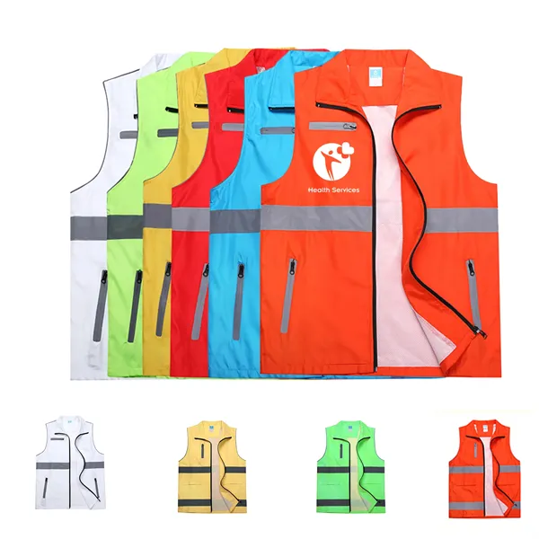 Unisex Reflective Safety Vest - Unisex Reflective Safety Vest - Image 0 of 3