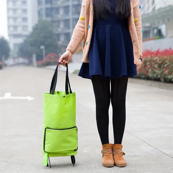 Folding Shopping Bag With Wheels - Folding Shopping Bag With Wheels - Image 1 of 3