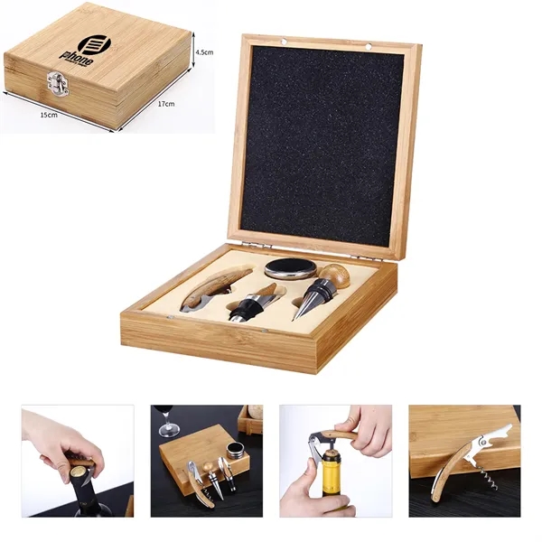 4 In 1 Gift Set Wine Opener Accessories - 4 In 1 Gift Set Wine Opener Accessories - Image 0 of 5