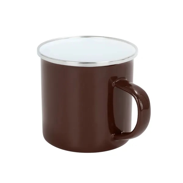 12 oz. White Enamel Mug Silver Rim With Case - 12 oz. White Enamel Mug Silver Rim With Case - Image 2 of 11