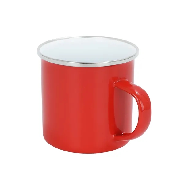 12 oz. White Enamel Mug Silver Rim With Case - 12 oz. White Enamel Mug Silver Rim With Case - Image 3 of 11