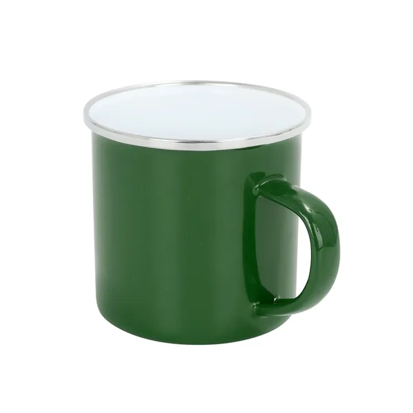 12 oz. White Enamel Mug Silver Rim With Case - 12 oz. White Enamel Mug Silver Rim With Case - Image 4 of 11