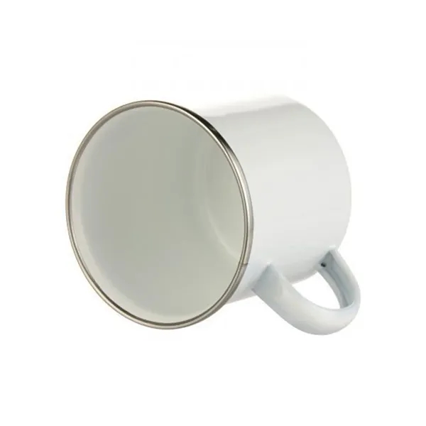 12 oz. White Enamel Mug Silver Rim With Case - 12 oz. White Enamel Mug Silver Rim With Case - Image 8 of 11
