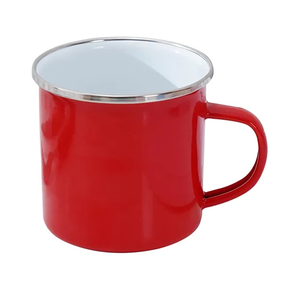 12 oz. White Enamel Mug Silver Rim With Case - 12 oz. White Enamel Mug Silver Rim With Case - Image 9 of 11