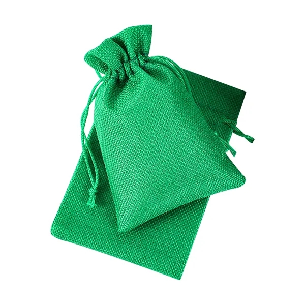 Burlap Gift Drawstring Pouch - Burlap Gift Drawstring Pouch - Image 1 of 3