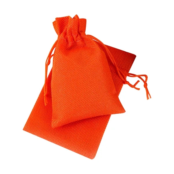 Burlap Gift Drawstring Pouch - Burlap Gift Drawstring Pouch - Image 2 of 3