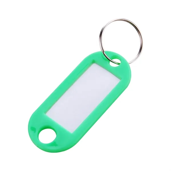 Plastic Key Tag With Label Window Ring Holder - Plastic Key Tag With Label Window Ring Holder - Image 1 of 3