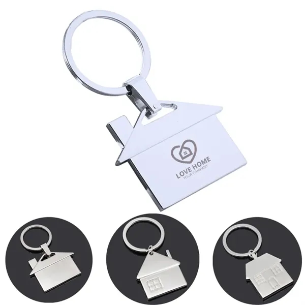 House Shaped Metal Keyring