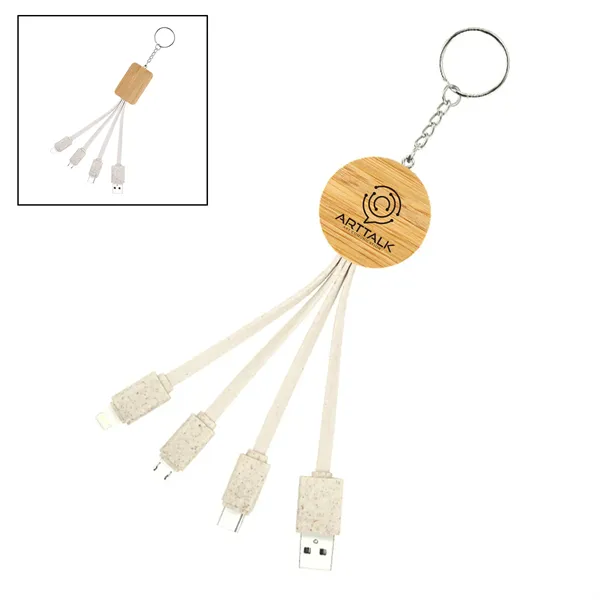 Environmental 3 In 1 Charger Cable W/ Key Ring - Environmental 3 In 1 Charger Cable W/ Key Ring - Image 0 of 0