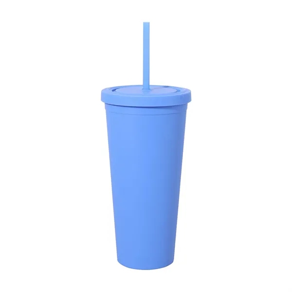 23 Oz. Colorfull Plastic Cups w/ Lid and Straw - 23 Oz. Colorfull Plastic Cups w/ Lid and Straw - Image 3 of 3
