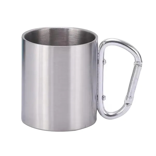10 Oz Stainless Steel Mug With Carabiner Handle - 10 Oz Stainless Steel Mug With Carabiner Handle - Image 3 of 3