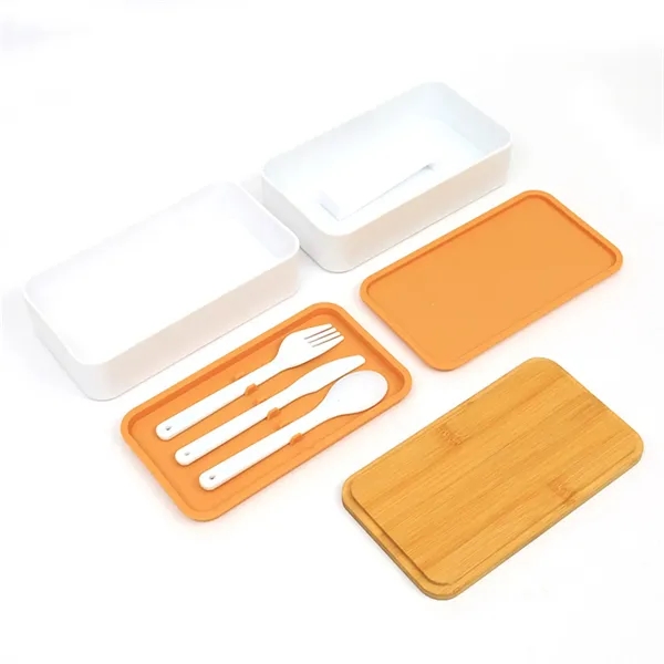 Lunch Container with Bamboo Lid Bento Box - Lunch Container with Bamboo Lid Bento Box - Image 4 of 6