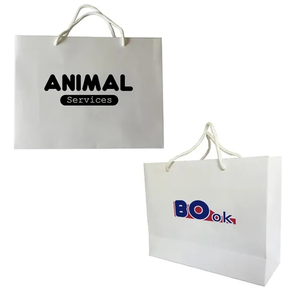 Custom Matte Laminated Euro Tote Bag 13.75x4x11 - Custom Matte Laminated Euro Tote Bag 13.75x4x11 - Image 0 of 3