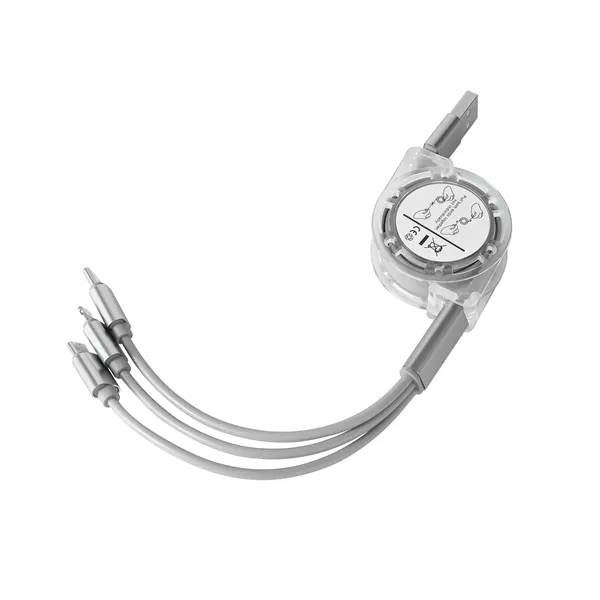 Portable 3 In 1 Retractable Charging Cable - Portable 3 In 1 Retractable Charging Cable - Image 3 of 10