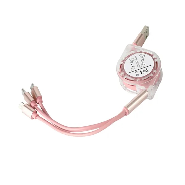Portable 3 In 1 Retractable Charging Cable - Portable 3 In 1 Retractable Charging Cable - Image 5 of 10