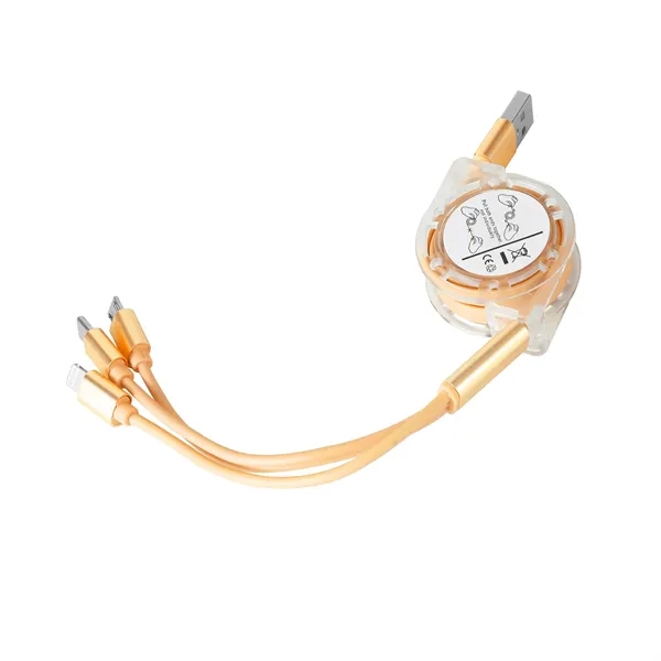Portable 3 In 1 Retractable Charging Cable - Portable 3 In 1 Retractable Charging Cable - Image 6 of 10