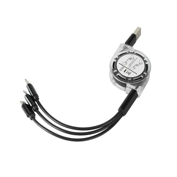 Portable 3 In 1 Retractable Charging Cable - Portable 3 In 1 Retractable Charging Cable - Image 7 of 10