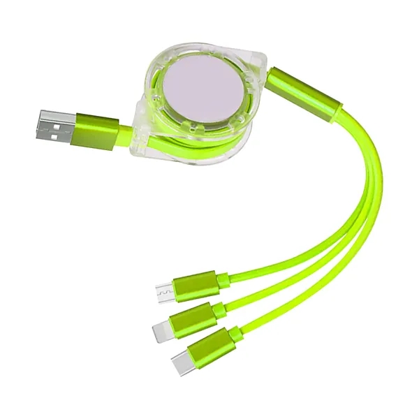 Portable 3 In 1 Retractable Charging Cable - Portable 3 In 1 Retractable Charging Cable - Image 8 of 10