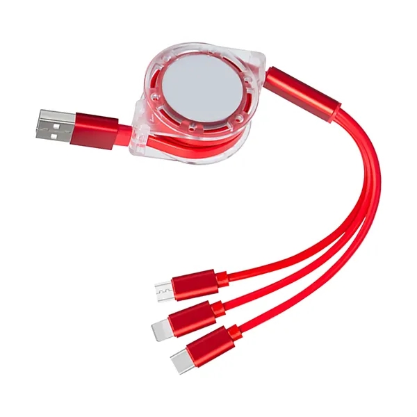 Portable 3 In 1 Retractable Charging Cable - Portable 3 In 1 Retractable Charging Cable - Image 10 of 10