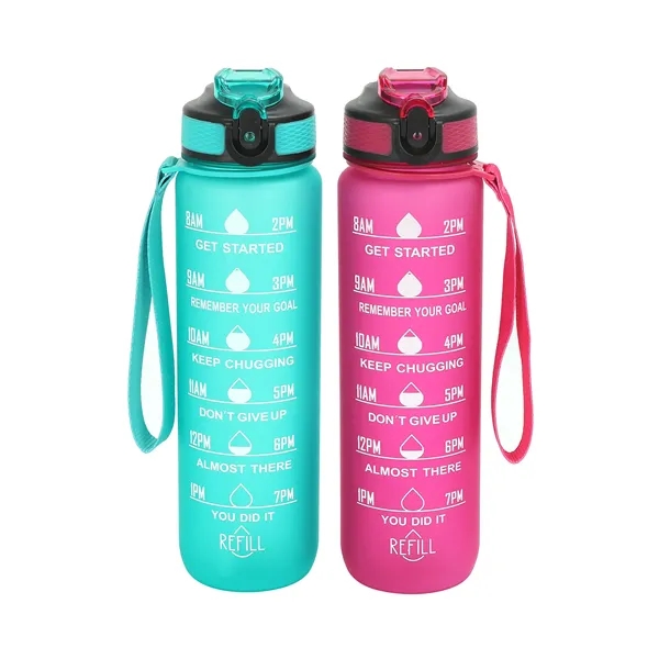 32oz Wide Mouth Water Bottle With Lid & Straw - 32oz Wide Mouth Water Bottle With Lid & Straw - Image 2 of 8