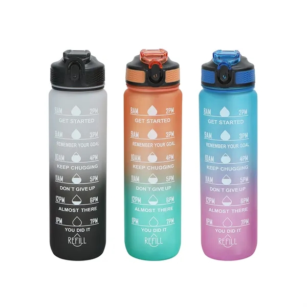 32oz Wide Mouth Water Bottle With Lid & Straw - 32oz Wide Mouth Water Bottle With Lid & Straw - Image 4 of 8