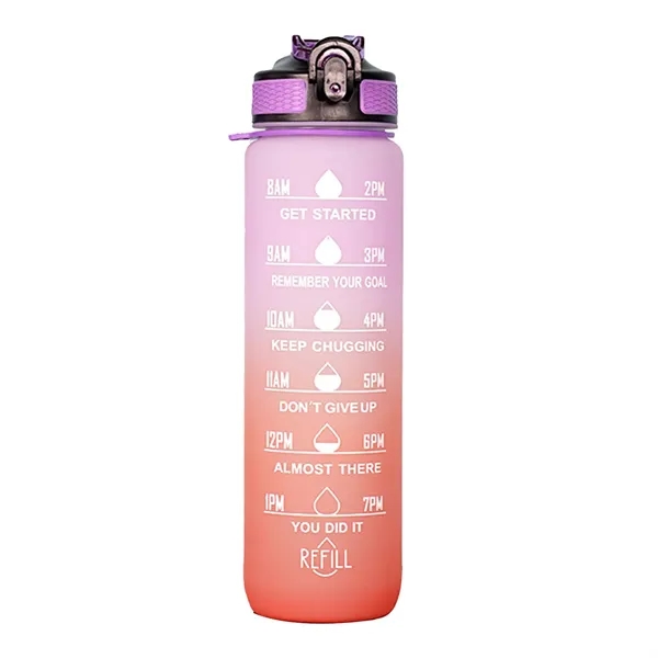 32oz Wide Mouth Water Bottle With Lid & Straw - 32oz Wide Mouth Water Bottle With Lid & Straw - Image 7 of 8