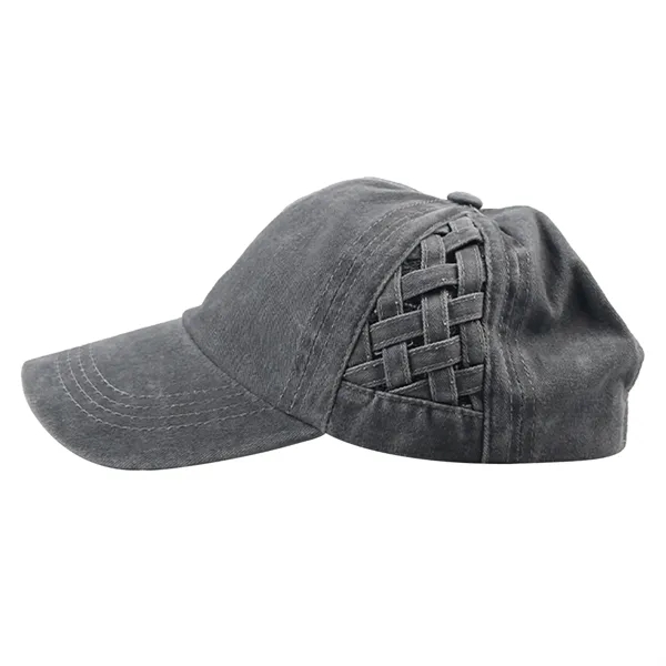 Washed Cotton Ladies' Ponytail Cap - Washed Cotton Ladies' Ponytail Cap - Image 1 of 3