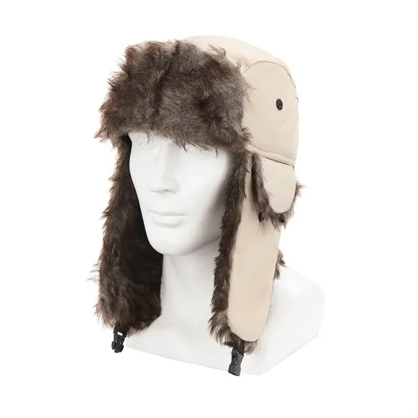 Winter Hat with Brim Warm Earflaps Faux Fur Cap - Winter Hat with Brim Warm Earflaps Faux Fur Cap - Image 2 of 6