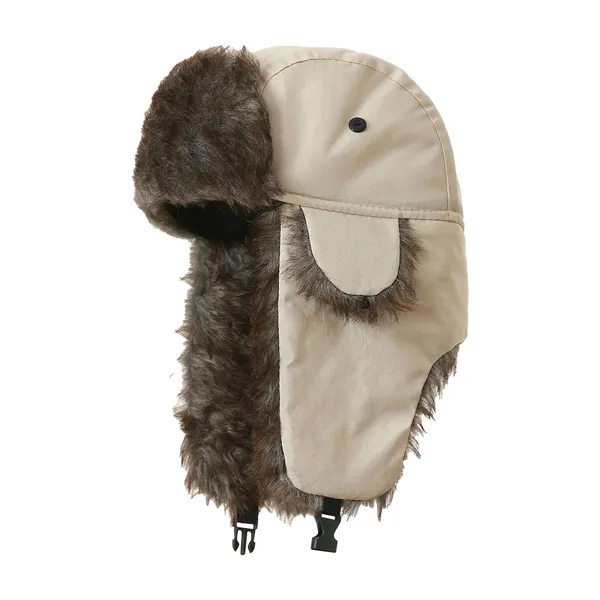 Winter Hat with Brim Warm Earflaps Faux Fur Cap - Winter Hat with Brim Warm Earflaps Faux Fur Cap - Image 4 of 6