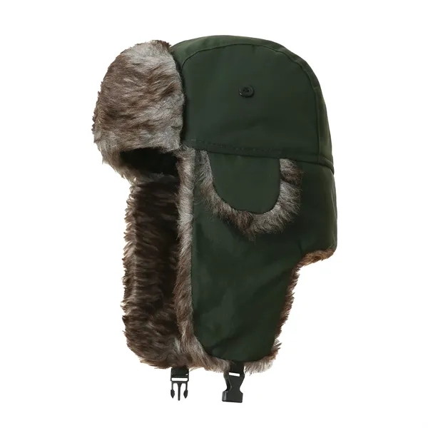 Winter Hat with Brim Warm Earflaps Faux Fur Cap - Winter Hat with Brim Warm Earflaps Faux Fur Cap - Image 5 of 6