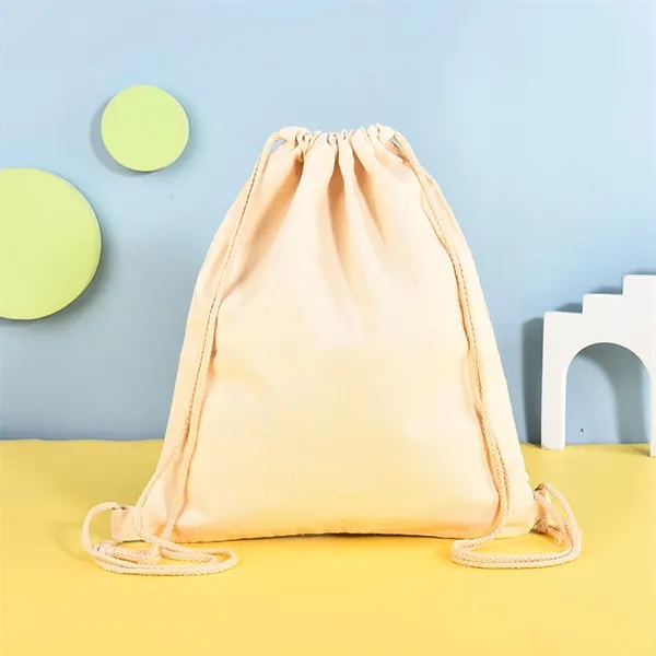 Durable Cotton Drawstring Tote Bags - Durable Cotton Drawstring Tote Bags - Image 5 of 6