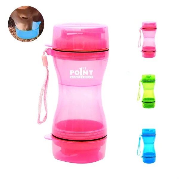 2 in 1 Pet Food Water Bottle With Bowl - 2 in 1 Pet Food Water Bottle With Bowl - Image 0 of 7