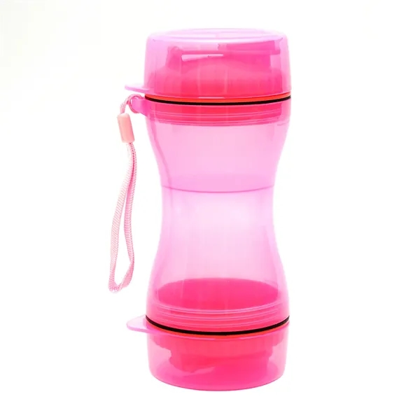 2 in 1 Pet Food Water Bottle With Bowl - 2 in 1 Pet Food Water Bottle With Bowl - Image 1 of 7
