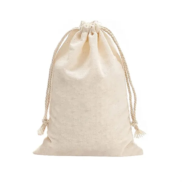 Cotton Gift Drawstring Bag10"H X 6"W - Cotton Gift Drawstring Bag10"H X 6"W - Image 1 of 5