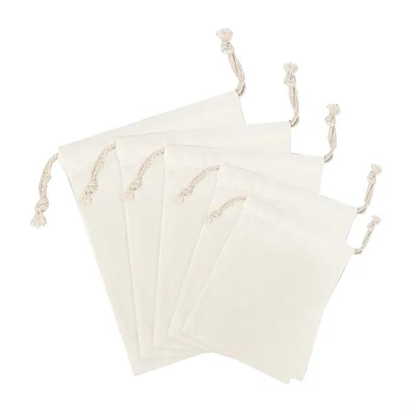 Cotton Gift Drawstring Bag10"H X 6"W - Cotton Gift Drawstring Bag10"H X 6"W - Image 4 of 5