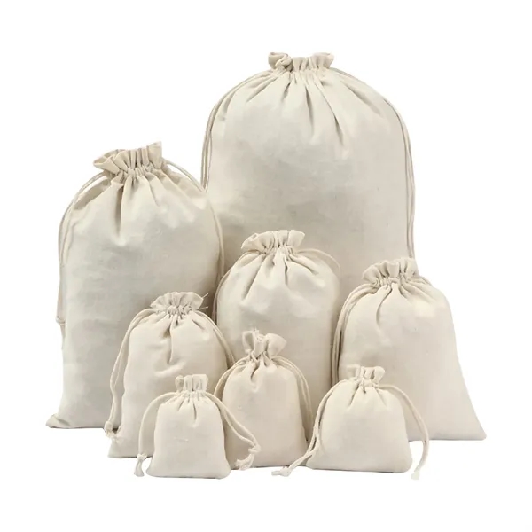 Cotton Gift Drawstring Bag10"H X 6"W - Cotton Gift Drawstring Bag10"H X 6"W - Image 5 of 5