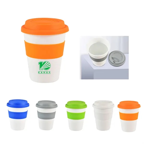 12 oz Coffee Mug with Silicone Lid & Band - 12 oz Coffee Mug with Silicone Lid & Band - Image 0 of 17
