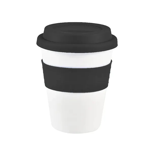 12 oz Coffee Mug with Silicone Lid & Band - 12 oz Coffee Mug with Silicone Lid & Band - Image 2 of 17
