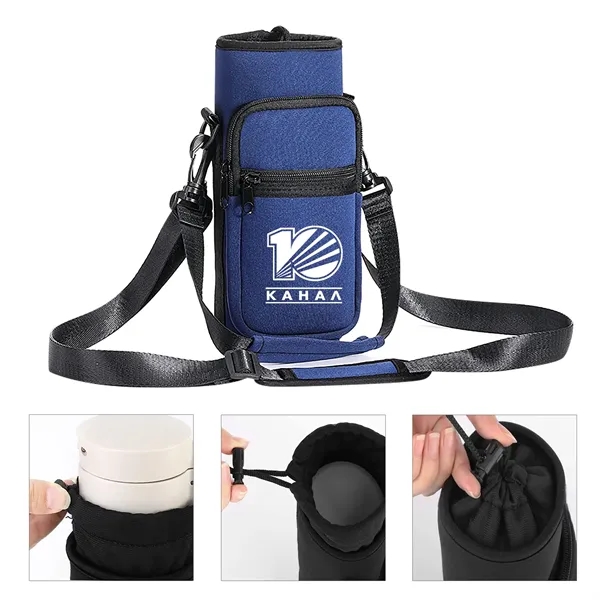 40oz Insulated Neoprene Water Bottle Carrier Holder Sleeve