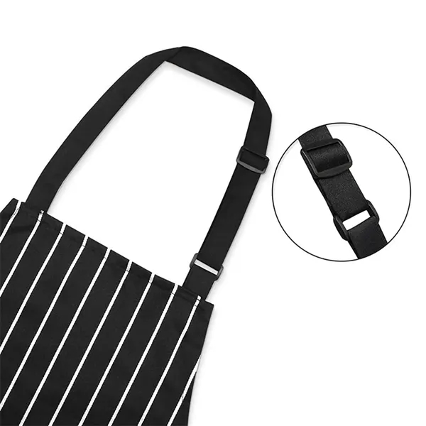 Striped Apron with Two Pockets - Striped Apron with Two Pockets - Image 1 of 11