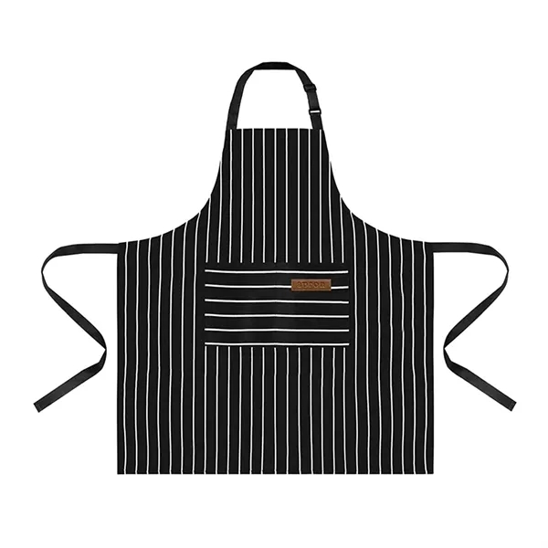 Striped Apron with Two Pockets - Striped Apron with Two Pockets - Image 3 of 11