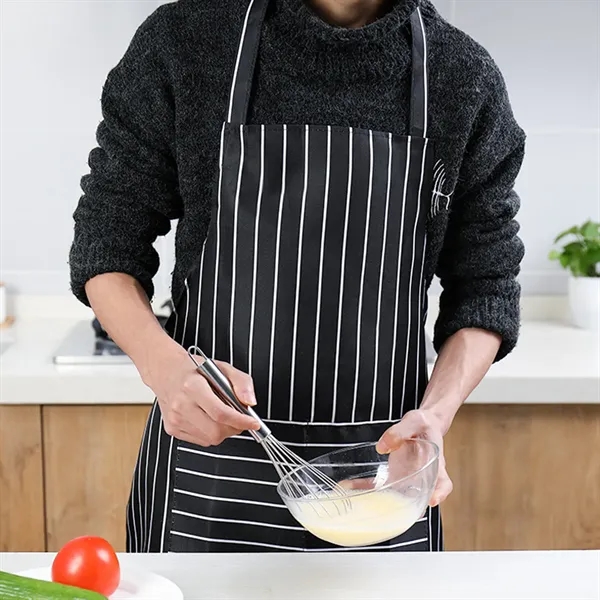 Striped Apron with Two Pockets - Striped Apron with Two Pockets - Image 8 of 11