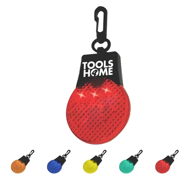 Cycling Safety LED Reflector Keychain for Backpack - Cycling Safety LED Reflector Keychain for Backpack - Image 0 of 3