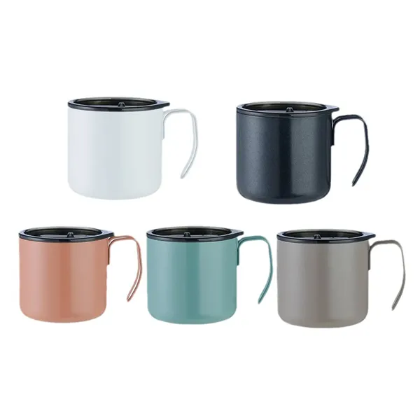 12 oz Stainless Steel Coffee Mug with Handle  Lid - 12 oz Stainless Steel Coffee Mug with Handle  Lid - Image 5 of 11