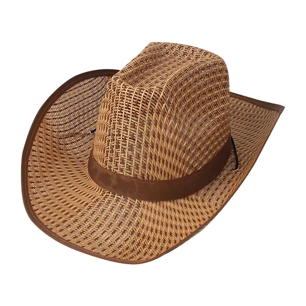 Straw Cowboy Hat With Customizable Band - Straw Cowboy Hat With Customizable Band - Image 3 of 9