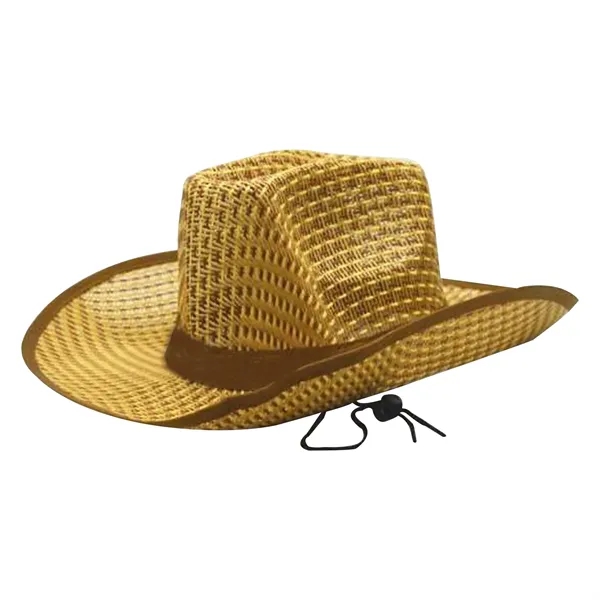 Straw Cowboy Hat With Customizable Band - Straw Cowboy Hat With Customizable Band - Image 4 of 9