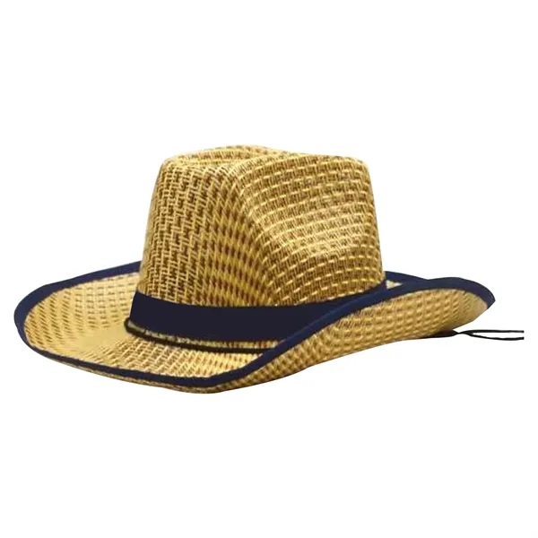 Straw Cowboy Hat With Customizable Band - Straw Cowboy Hat With Customizable Band - Image 5 of 9