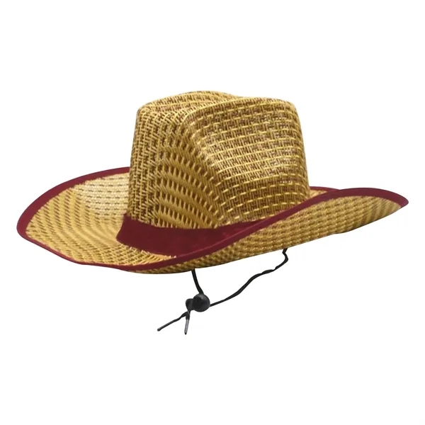 Straw Cowboy Hat With Customizable Band - Straw Cowboy Hat With Customizable Band - Image 6 of 9